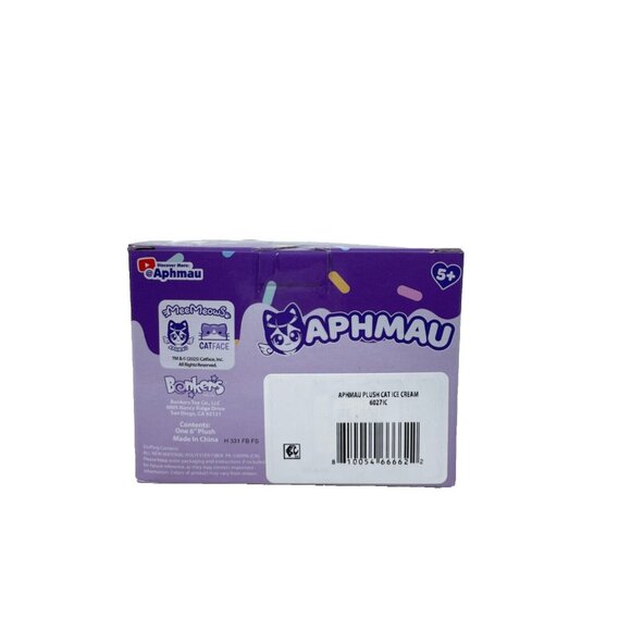 Aphmau MeeMeows COOKIES & CREME Cat 6" Plush Ice Cream Limited Edition - Picture 7 of 16